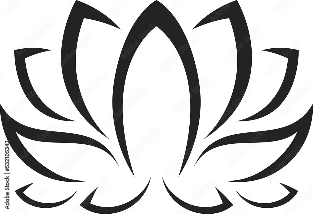 Lotus flower icon, spa, yoga and beauty symbol Lotus flower icon, spa, yoga and beauty symbol