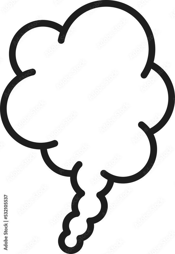 Smell icon, smoke or heat steam outline cloud Smell icon, smoke or heat steam outline cloud