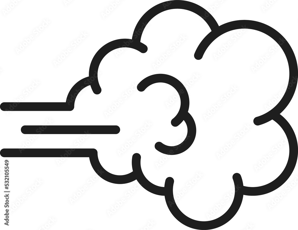 Smell icon of smoke cloud, steam, heat vapor Smell icon of smoke cloud, steam, heat vapor
