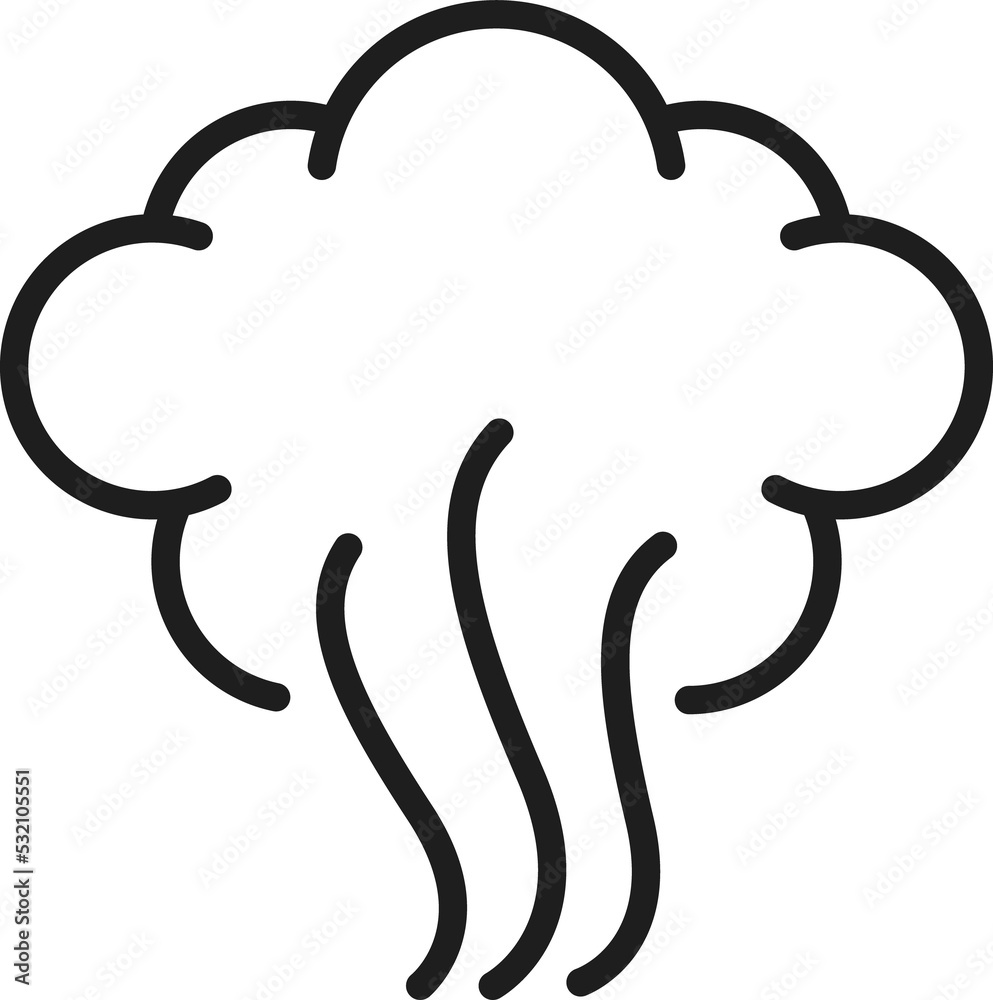 Smell icon, steam, heat vapor or smoke cloud Smell icon, steam, heat vapor or smoke cloud