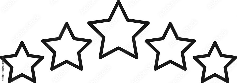 Five star ranking mark, best quality review rating Five star ranking mark, best quality review rating