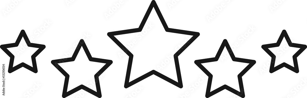 Five star customer product rating review flat icon Five star customer product rating review flat icon