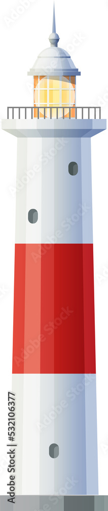 Retro lighthouse nautical building isolated icon Retro lighthouse nautical building isolated icon