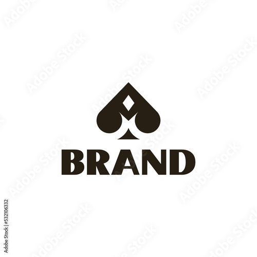 This logo is a combination of the letter M and spades. The style of this logo is simple, minimalist, modern, abstract. suitable for a magician's logo