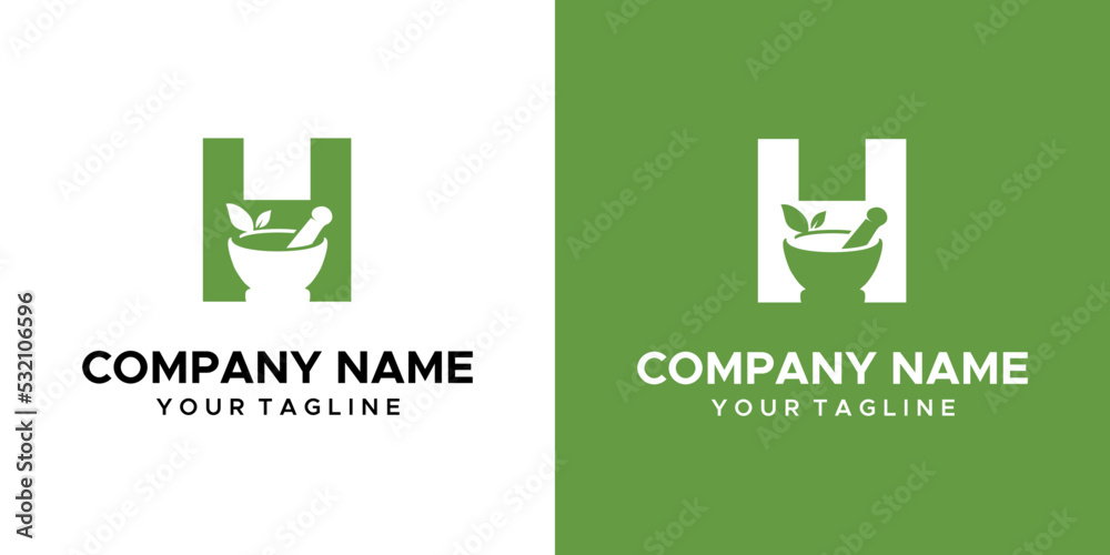 a graphic image of the medicinal herb H themed, on a green and white background. vector graphics base. a graphic image of the medicinal herb H themed, on a green and white background. vector graphics base.