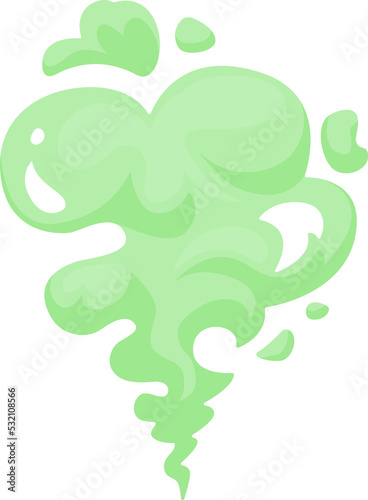 Vapor sprayer trail, aroma gas puff, smoke cloud