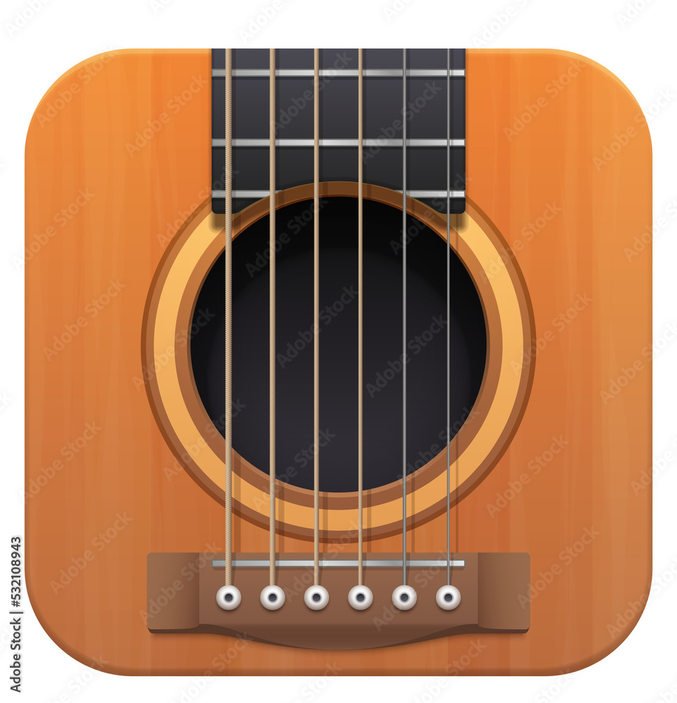 Obraz premium Guitar music app interface icon