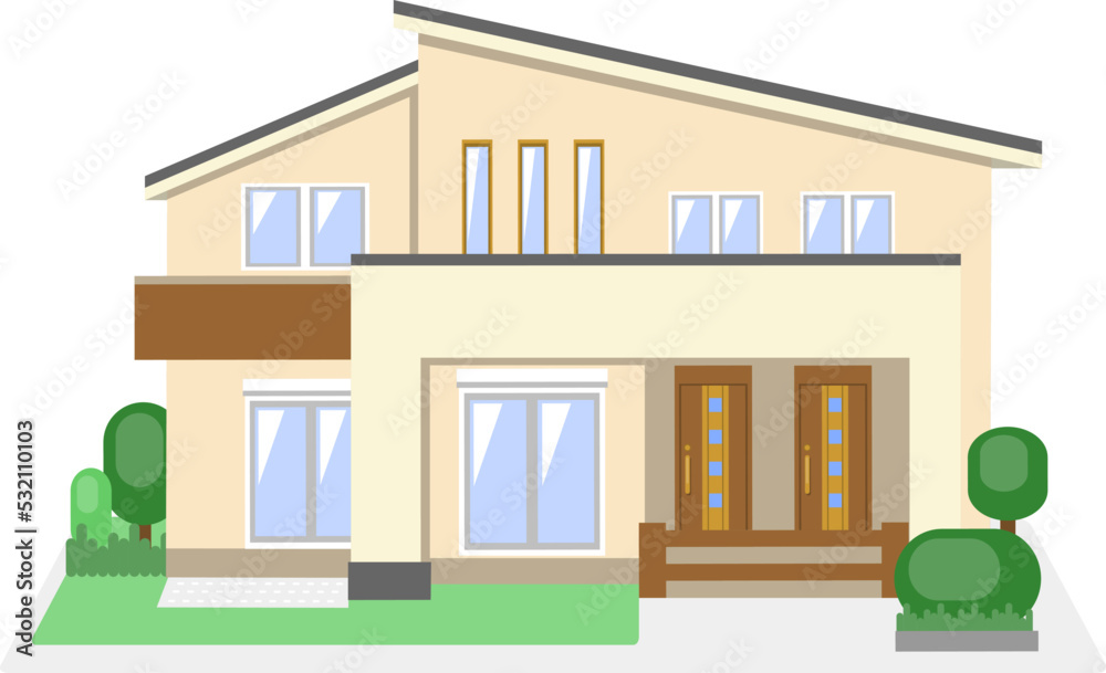 二世帯住宅のイラスト
二世帯住宅のイラスト