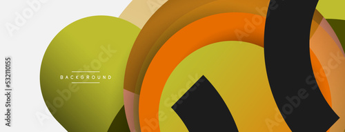 Circle and round shapes abstract background. Vector illustration for wallpaper banner background or landing page