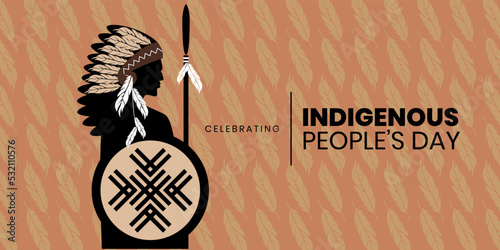 indigenous peoples day, International Day of the World's Indigenous People, vector illustration