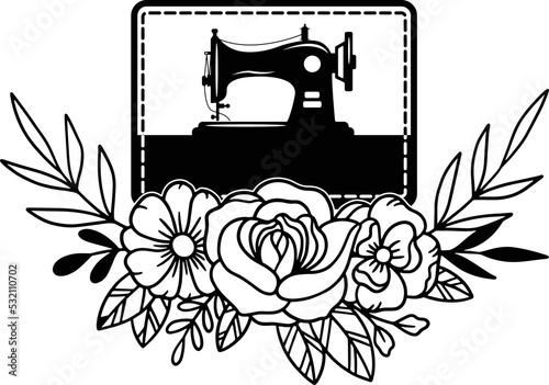 Sewing Machine Silhouette