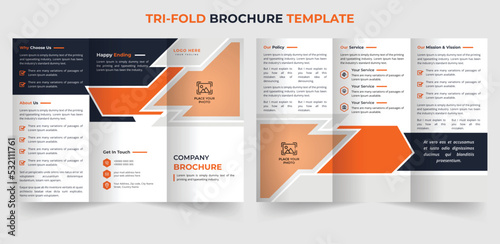 Creative multipurpose trifold corporate brochure template design