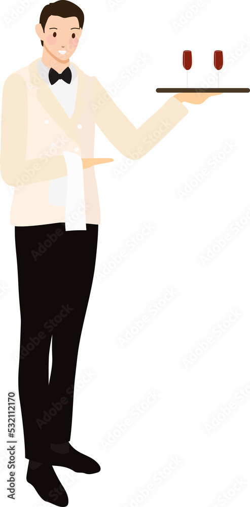 formal luxury dinner waiter collection flat style formal luxury dinner waiter collection flat style