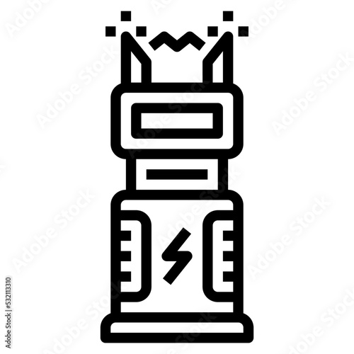 Taser icon. Can be used for digital product, presentation, print design and more.