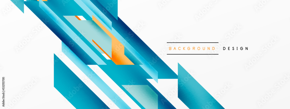 Minimal geometric abstract background. Dynamic 3d lines composition. Trendy techno business template for wallpaper, banner, background or landing Minimal geometric abstract background. Dynamic 3d lines composition. Trendy techno business template for wallpaper, banner, background or landing