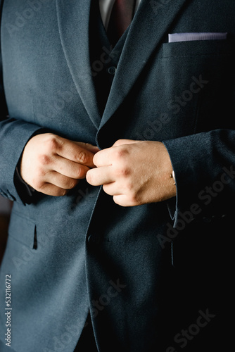 businessman holding his hands