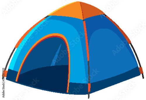 Isolated camping tent on white background