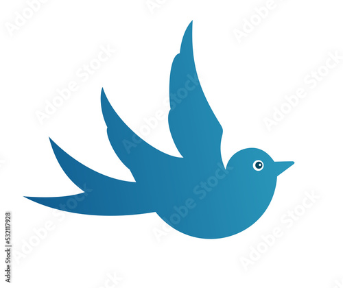 the Symbol of the Flying blue bird.