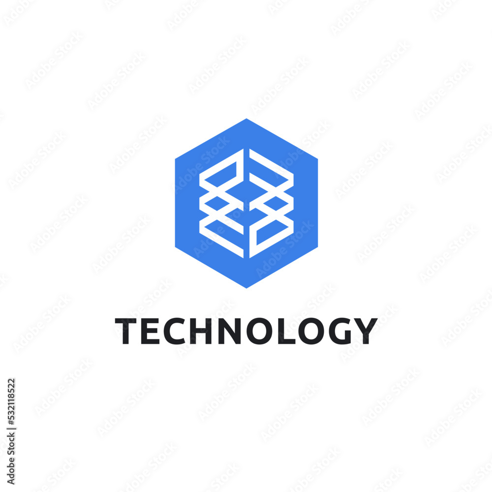 Abstract vector logo design template. Hexagon icon. Science. Abstract vector logo design template. Hexagon icon. Science.