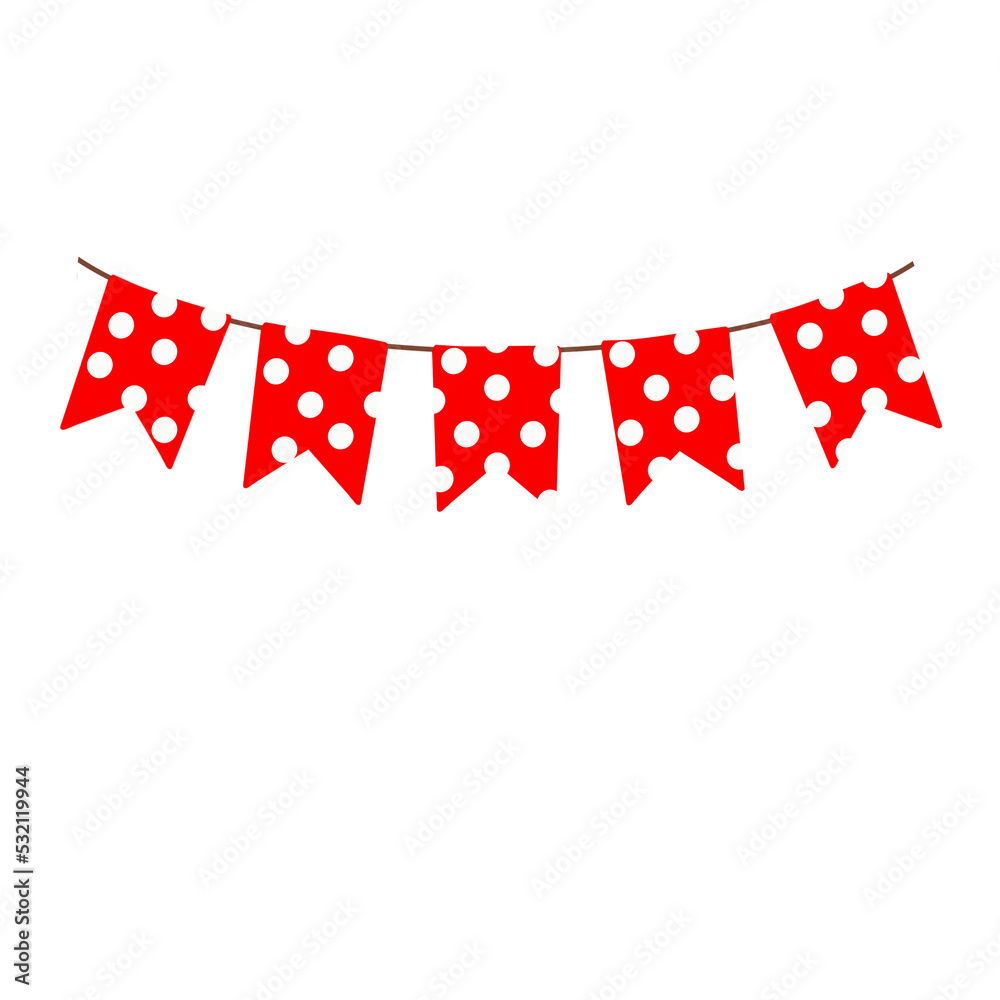 Obraz premium Red Party flag. 