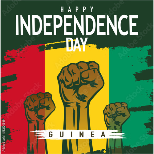 Vector Illustration Independence day of Guinea