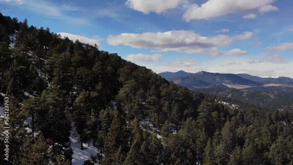 Forest of Trees on Mountainside • Idyllic Rocky Mountains • Cinematic Drone Shot • HD Horizontal Aerial Video Forest of Trees on Mountainside • Idyllic Rocky Mountains • Cinematic Drone Shot • HD Horizontal Aerial Video
