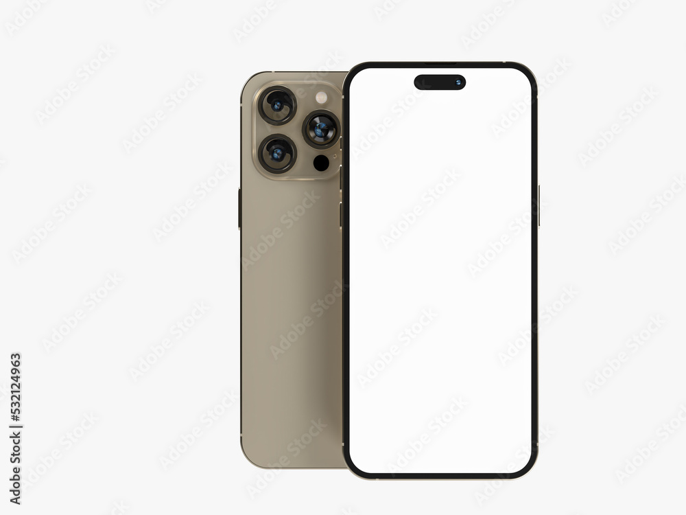 Realistic Smartphone display, device screen Template for infographics or presentation UI/UX design interface. 3D rendering Realistic Smartphone display, device screen Template for infographics or presentation UI/UX design interface. 3D rendering