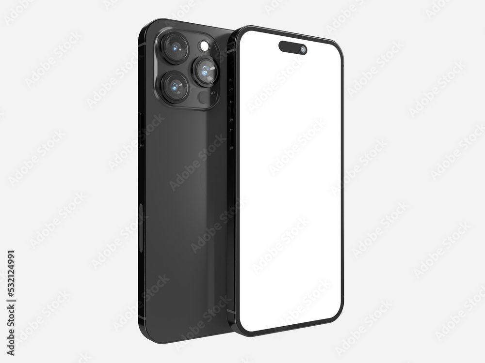 Realistic Smartphone display, device screen Template for infographics or presentation UI/UX design interface. 3D rendering Realistic Smartphone display, device screen Template for infographics or presentation UI/UX design interface. 3D rendering