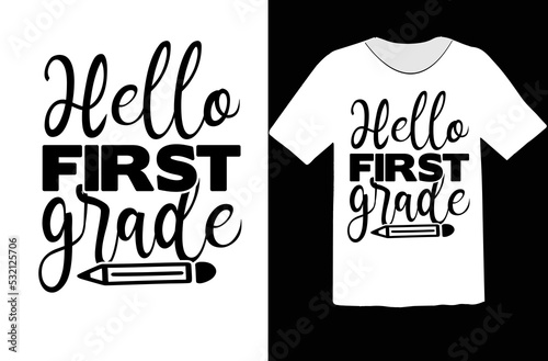 Hello first grade svg design