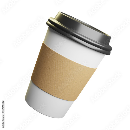 3d rendering realistic coffee cup photo