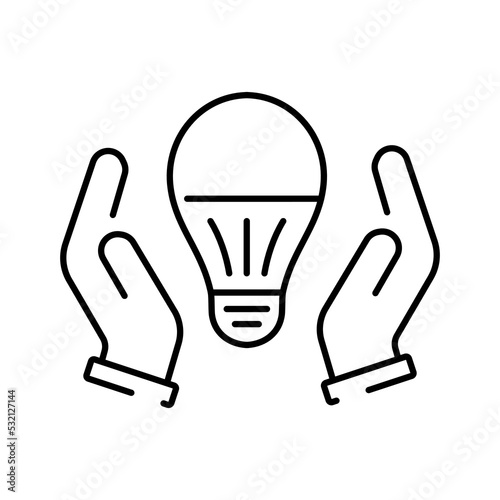 A simple icon icon for saving electricity. Vector illustration