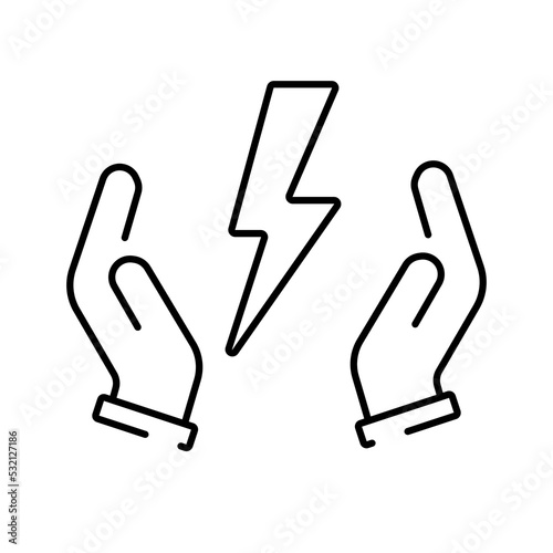 A simple icon icon for saving electricity. Vector illustration