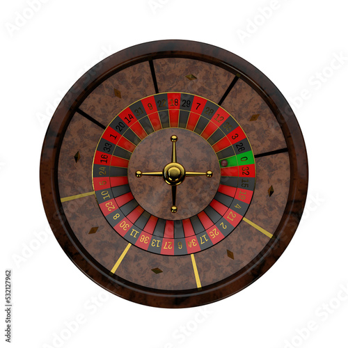 Casino roulette wheel. 3D r...