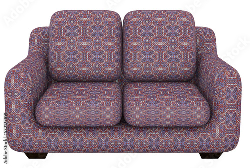 Sofa. 3D rendering illustra...