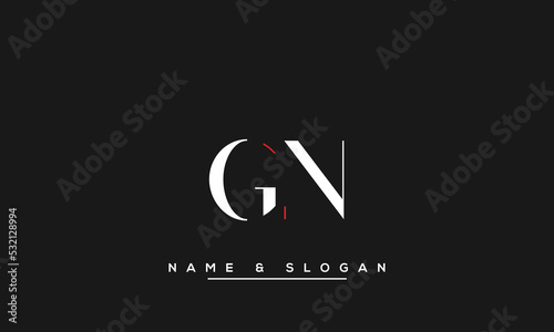 GN,  NG,  G,  N  Abstract  Letters  Logo  Monogram photo
