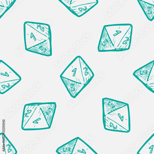 dice d8 vector seamless pattern