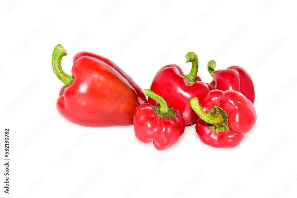 Fresh red bell pepper ( Capsicum ) isolated on white background Fresh red bell pepper ( Capsicum ) isolated on white background