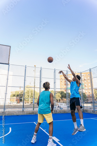 African Friends Playing Basketball