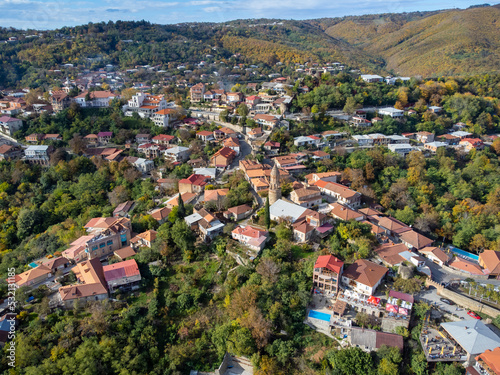 Houses and trees of town photo