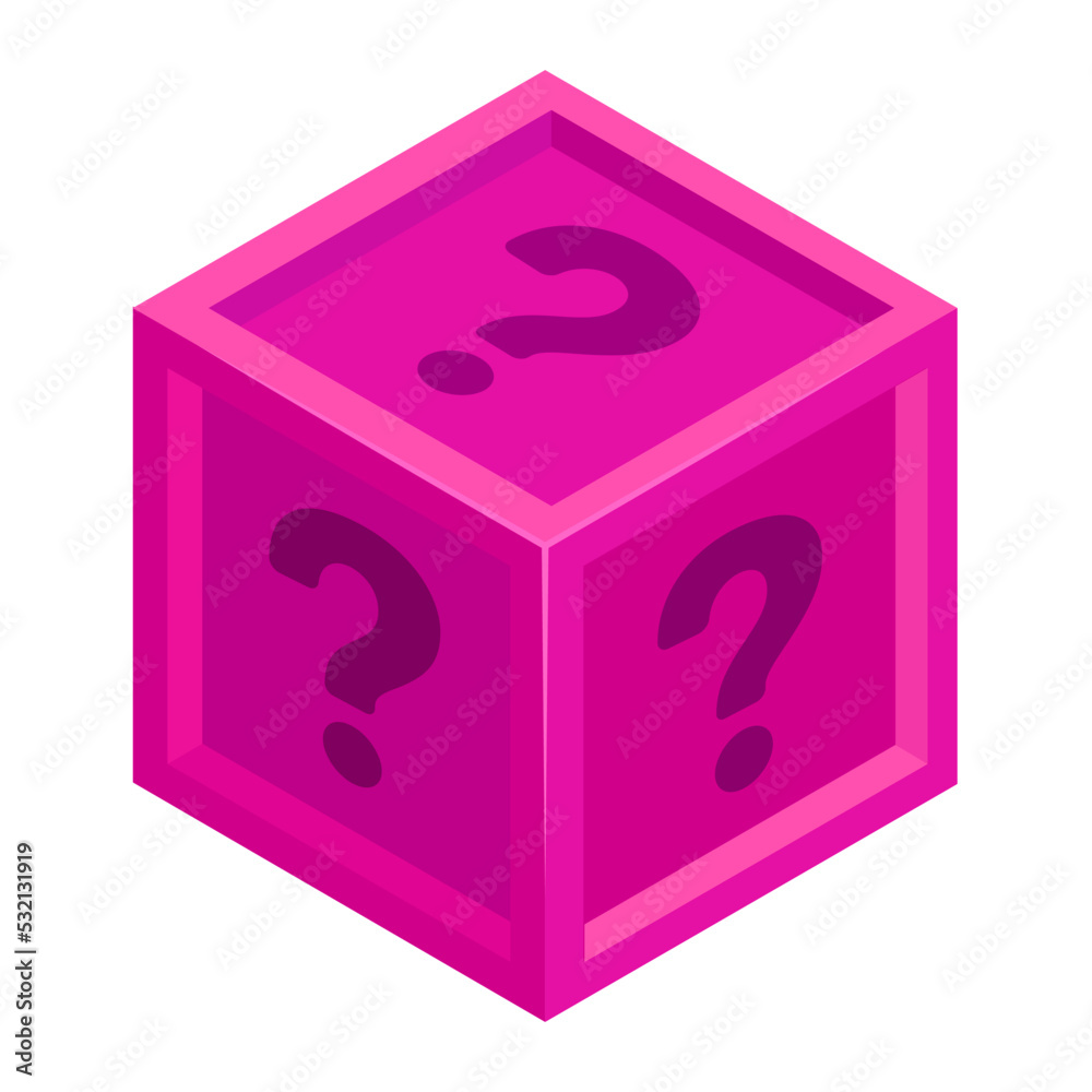 random loot mystery box Icon vector illustration in Flat style Adobe Stock
