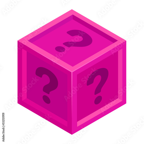 random loot mystery box Icon vector illustration in Flat style photo