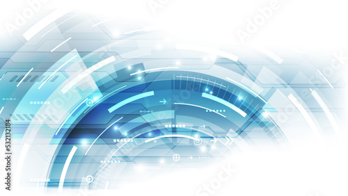 Abstract futuristic digital technology background. Illustration Vector