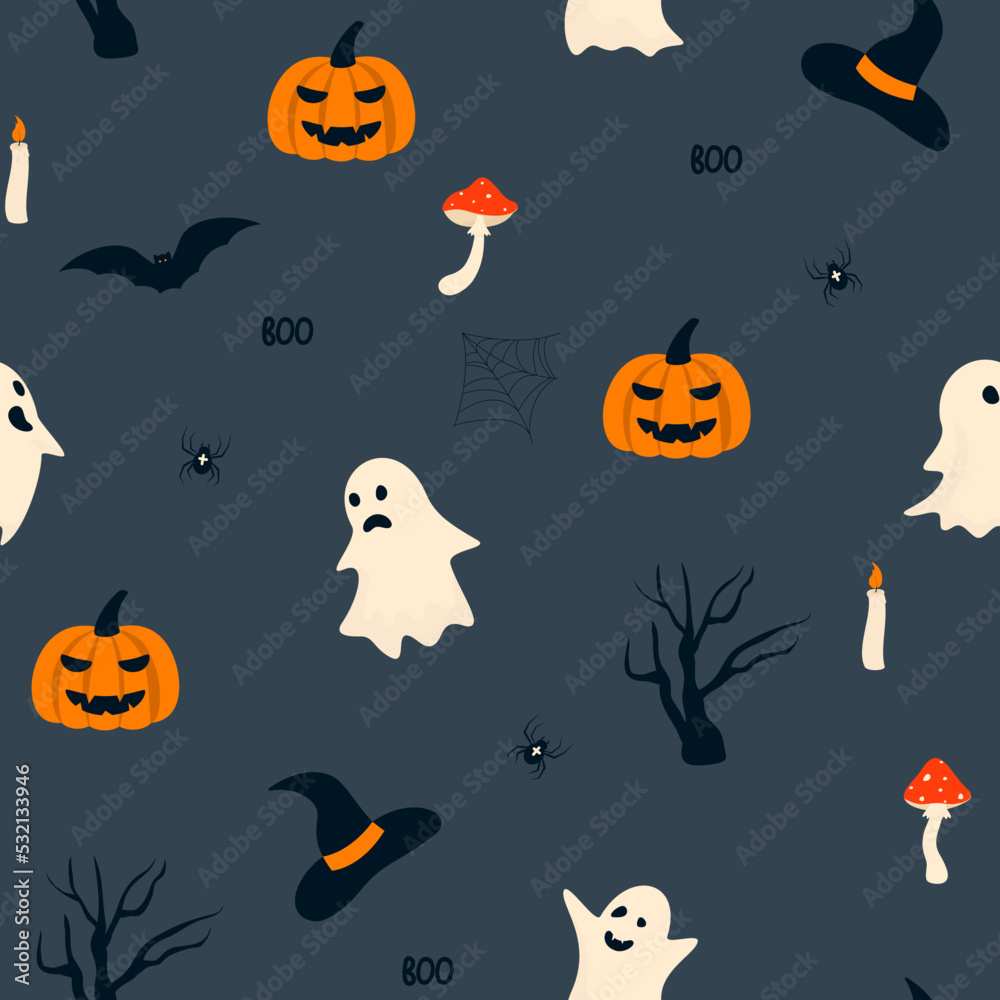 halloween seamless pattern