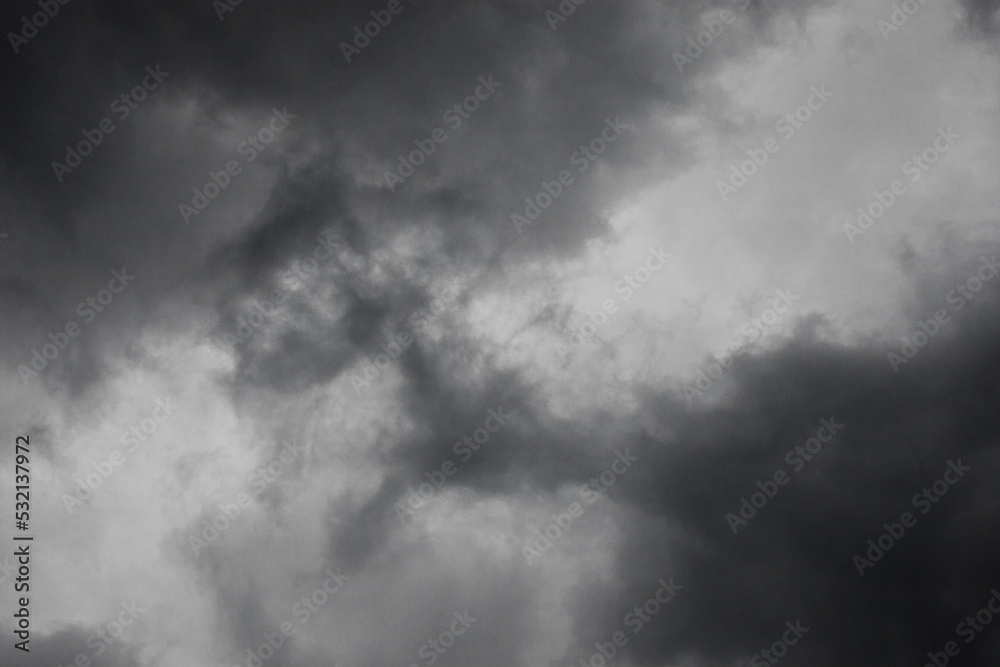Dark storm clouds in the sky - obrazy, fototapety, plakaty 