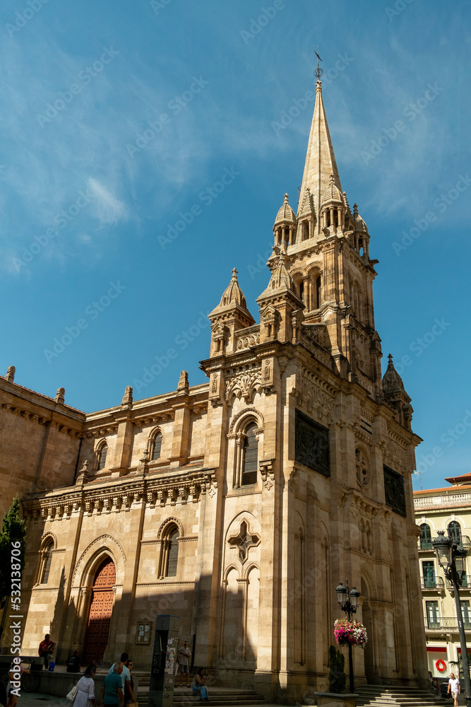 Salamanca, Spain, August 23, 2022, Church of San Juan de Sahagún dedicated to the patron saint of Salamanca.