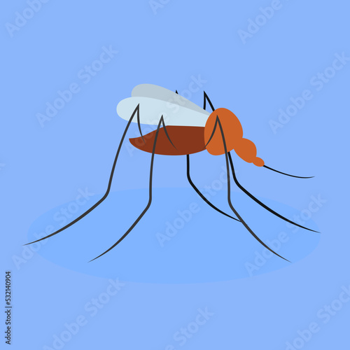 Mosquito, insect, illustration, vector, cartoon