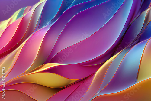 Colorful abstract shapes graphic background, 3d render, 3d illustration © Gbor