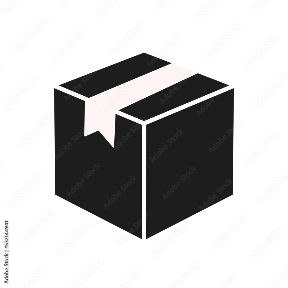 package delivery box icon with trendy design package delivery box icon with trendy design