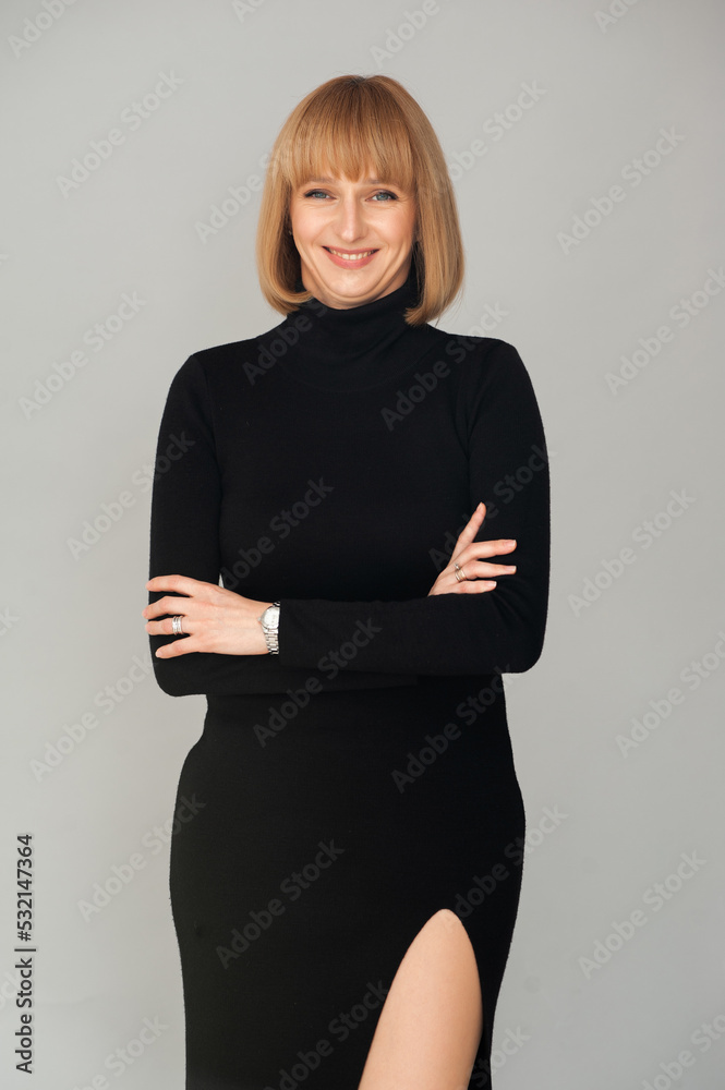 Beautiful blonde businesswoman portrait on background Beautiful blonde businesswoman portrait on background