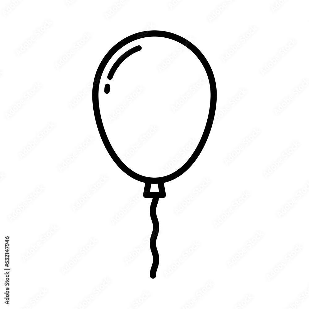ballon icon vector design template in white background ballon icon vector design template in white background